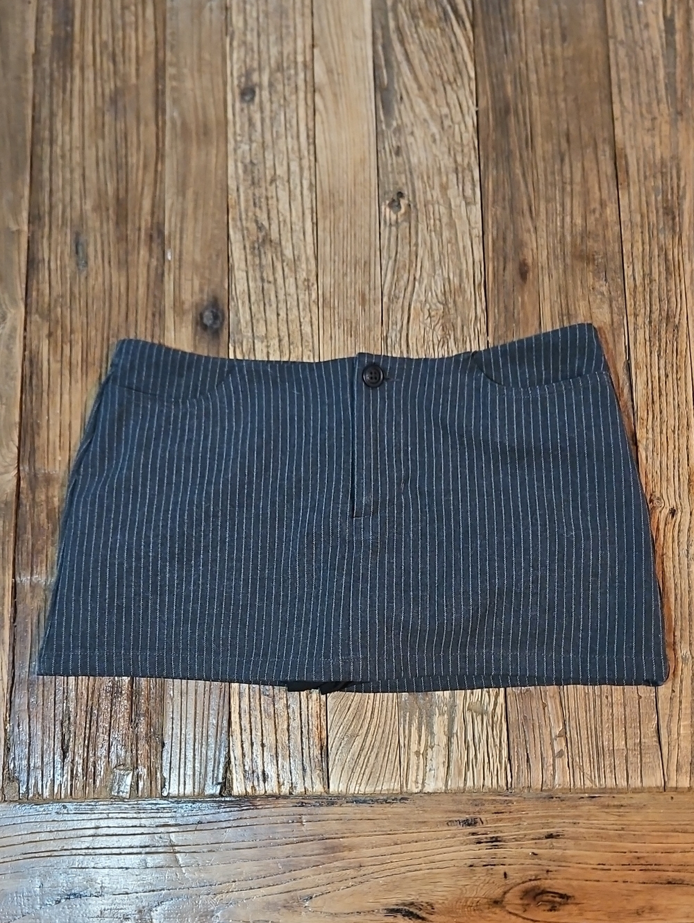 J Galt Shanghai (Brandy Melville) Pinstripe Mini Skort - Dark Gray